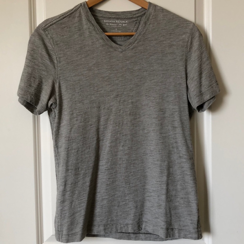 Banana Republic Olive Green Fitted V-neck